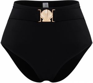 Trendyol Black Flat High Waist Regular Bikini Bottom with Accessories