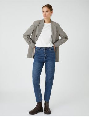 Koton džínsy s vysokým pásom mierne slim fit - Mom Slim Jeans