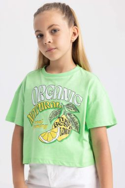 DEFACTO Girl Crop Short Sleeve T-Shirt