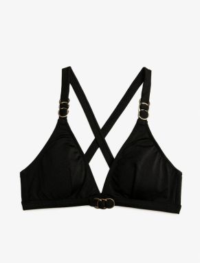 Koton Triangle Bikini Top kovové príslušenstvo detail potiahnuté