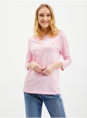 Pink Women's T-Shirt with three-quarter sleeves Tommy Hilfiger - Women