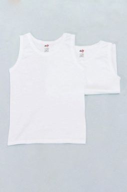 Dagi White Boy's Cotton 2-Piece Undershirt