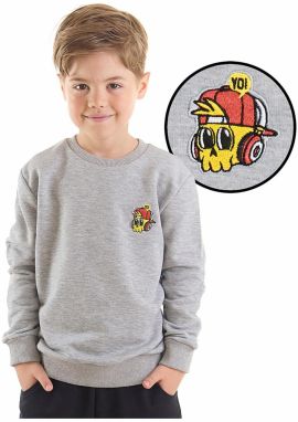 Mushi Skull Boy Gray Sweatshirt