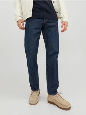 Dark blue men straight fit jeans Jack & Jones Chris - Men