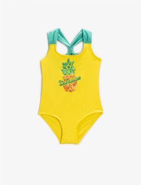 Koton Swimsuit Stamp Detail Pineapple Printed