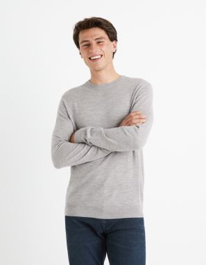 Celio Wool sweater Semerirond merino - Men