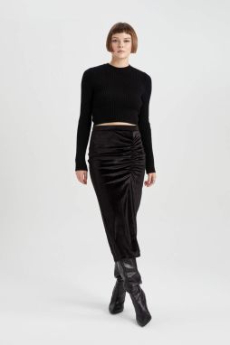 DEFACTO Normal Waist Midi Knitted Skirt