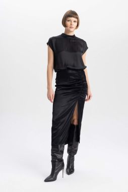 DEFACTO A Cut Satin Normal Waist Midi Skirt