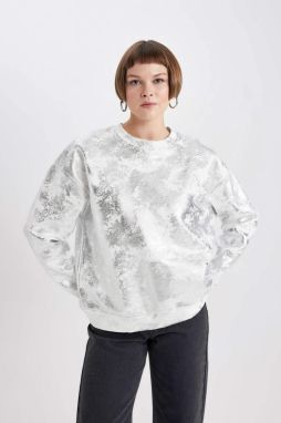 DEFACTO Relax Fit Printed Long Sleeve Sweatshirt