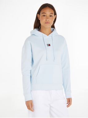 Light blue Womens Sweatshirt Tommy Jeans Badge Hoodie - Women