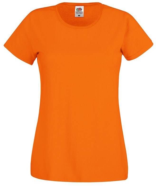 Orange Women's T-shirt Lady fit Original Fruit of the Loom