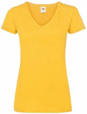 Yellow v-neck Women's T-shirt Valueweight Fruit of the Loom