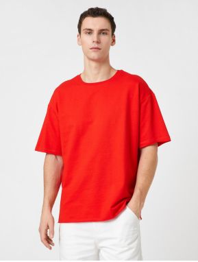 Koton Basic Oversize T-Shirt Crew Neck Half Sleeve