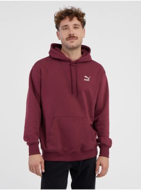 Burgundy Mens Hoodie Puma Classics - Men