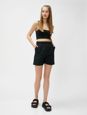 Koton Laced Waist Shorts Pocket Detail Relaxed Cut