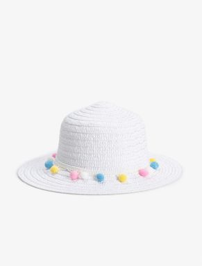 Koton Straw Hat with Pompom Detail