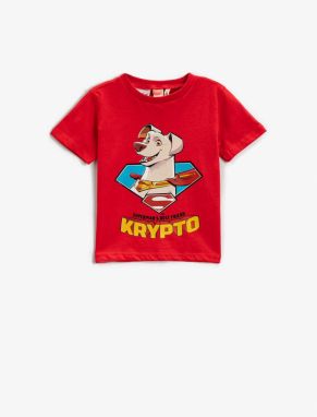 Koton Super Dog Krypto Printed T-Shirt Licensed Short Sleeve Cotton