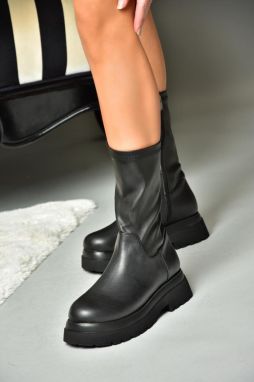 Fox Shoes Black Thick Soled Women's Boots