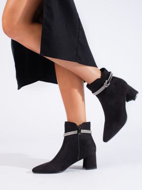 Black classic suede women's boots Shelvt