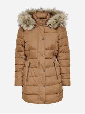 Women's Quilted Coat Brown ONLY New Luna - Women