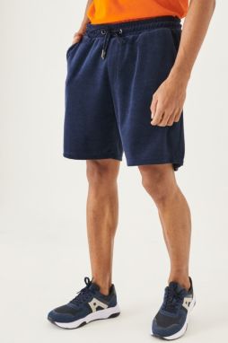 ALTINYILDIZ CLASSICS Men's Navy Blue Standard Fit Regular Fit Towel Shorts