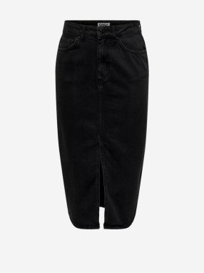 Black women's denim midi skirt ONLY Bianca - Women