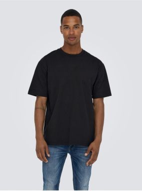 Black men's basic t-shirt ONLY & SONS Fred - Men