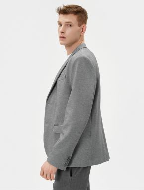 Koton Blazer Jacket Slim Fit Buttoned Pocket Detailed