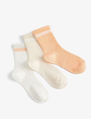 Koton 3-Piece Striped Socks Set Cotton