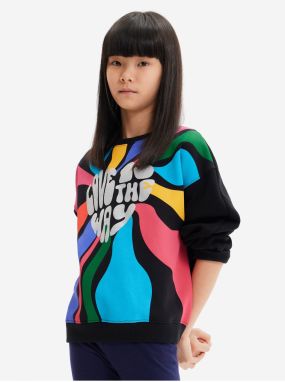 Black girly sweatshirt Desigual Ida - Girls