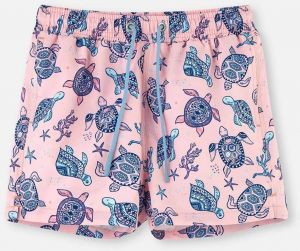 Dagi Pink Boy's Caretta Patterned Swim Shorts