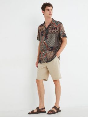 Koton Bermuda Shorts Tie Waist Pocket Detailed Cotton