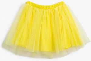 Koton Girls' Yellow Skirt