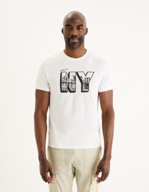 Celio T-shirt with inscription Genyc - Men's