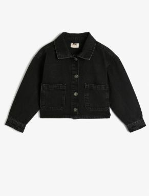 Koton Denim Jacket Pocket Detail Cotton Long Sleeve