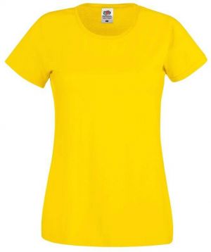 Yellow Women's T-shirt Lady fit Original Fruit of the Loom