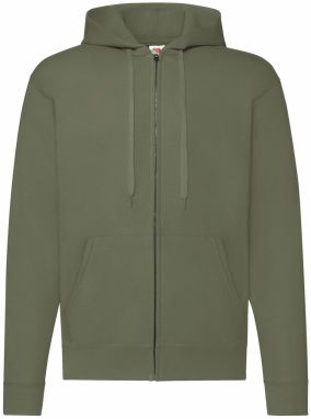 Olive Zippered Hoodie Classic Fruit of the Loom