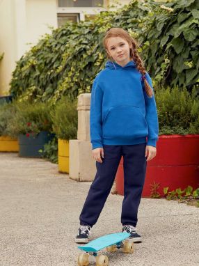 Niebieska bluza dziecięca Hooded Sweat Fruit of the Loom