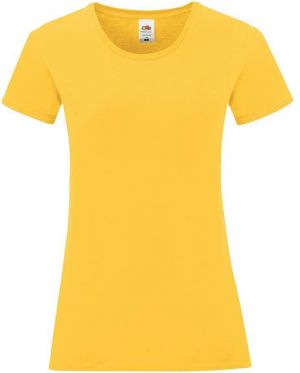 Iconic Yellow Women's T-shirt in combed cotton Fruit of the Loom