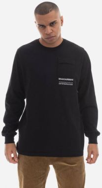 Pánske tričko Maharishi Miltype tričko s dlhým rukávom z organickej bavlny Jersey 7022 Čierna