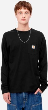 Pánske tričko Carhartt WIP tričko s dlhým rukávom I030437 čierne