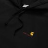 Carhartt WIP Hooded American Script Sweat I028279 BLACK galéria