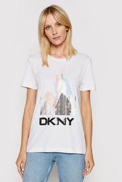 DKNY Tričko P02BNCNA Biela Regular Fit