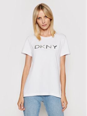 DKNY Tričko P0DH7CNA Biela Regular Fit