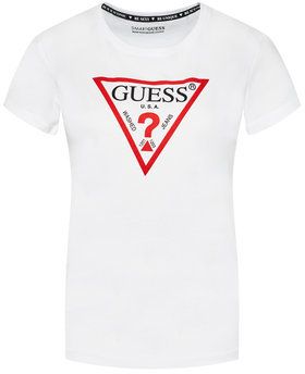 Guess Tričko Original W1YI1B I3Z11 Biela Boxy Fit