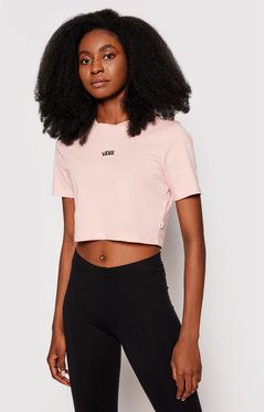 Vans Tričko Flying Crop V Cre VN0A54QU Ružová Cropped Fit