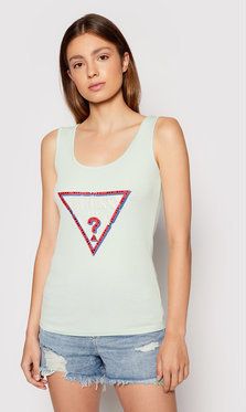 Guess Top Olympia W1YP49 K1811 Zelená Slim Fit