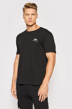 Alpha Industries Tričko Backprint T Reflective Print 128507RP Čierna Regular Fit