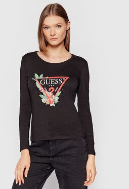 Guess Blúzka Nelli W1YI97 JA911 Čierna Slim Fit