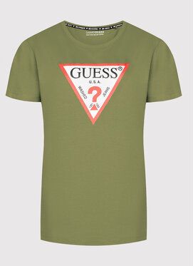 Guess Tričko Original W1YI1B I3Z11 Zelená Regular Fit